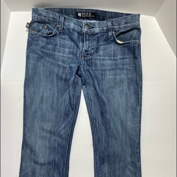 Rock & Republic Denim - Rock & Republic Women 28 Low Rise Medium Wash Blue Jeans Boot Cut Stretch GUC